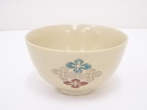 京焼　金彩色絵木瓜文茶碗